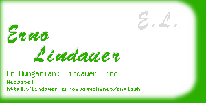 erno lindauer business card